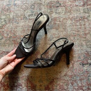 Caparros Black Strappy Heels